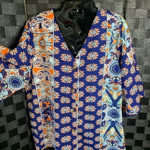 NWOT super cute colorful scrub blouse